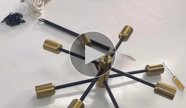 Amazon.com: 8-Light Plug in Chandelier, Sputnik Chandelier with